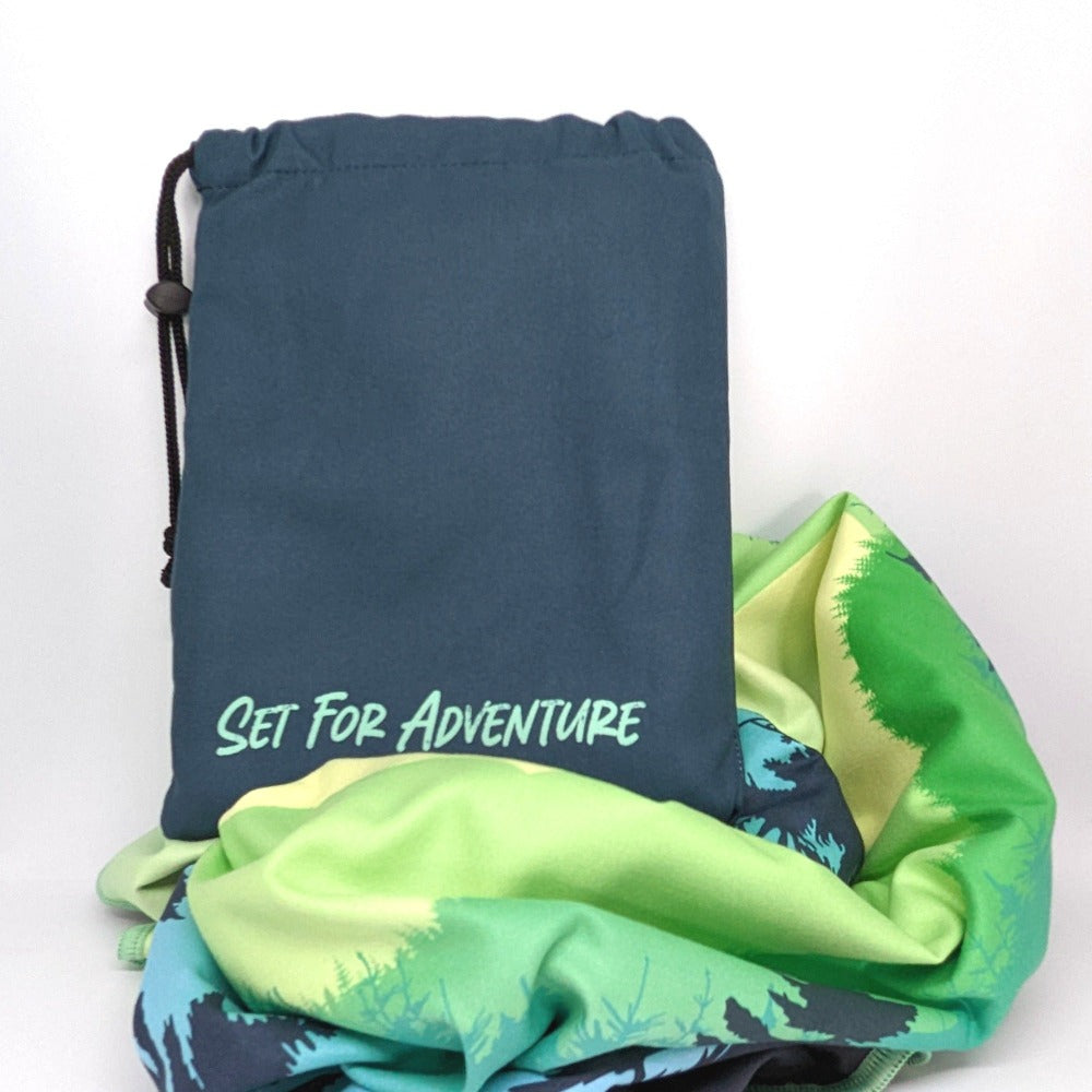 Recycled Travel Towel - Fresh Forest Green