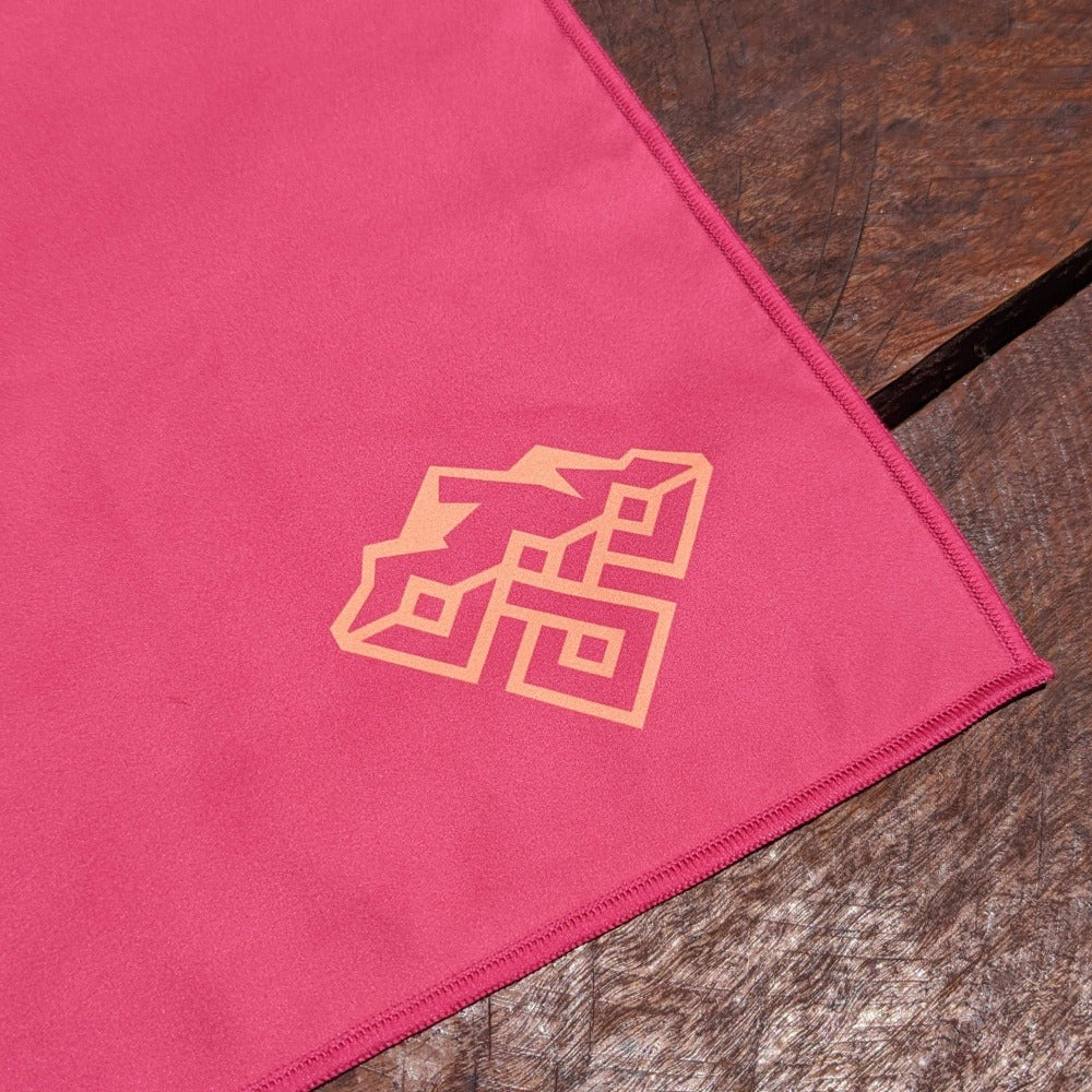 Recycled Travel Towel - Sunrise Pink